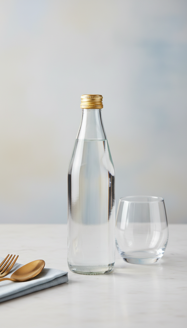 Gold-Capped Exclusive Mineral Water Bottle